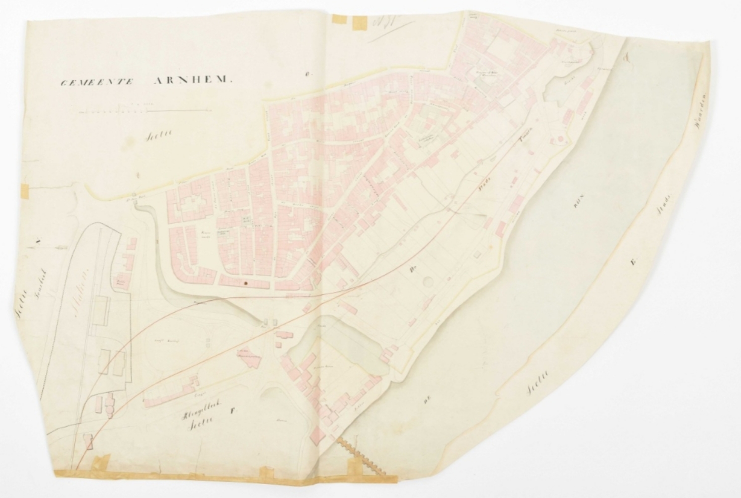 Nine manuscript maps: "Gemeente Arnhem" - Image 4 of 10