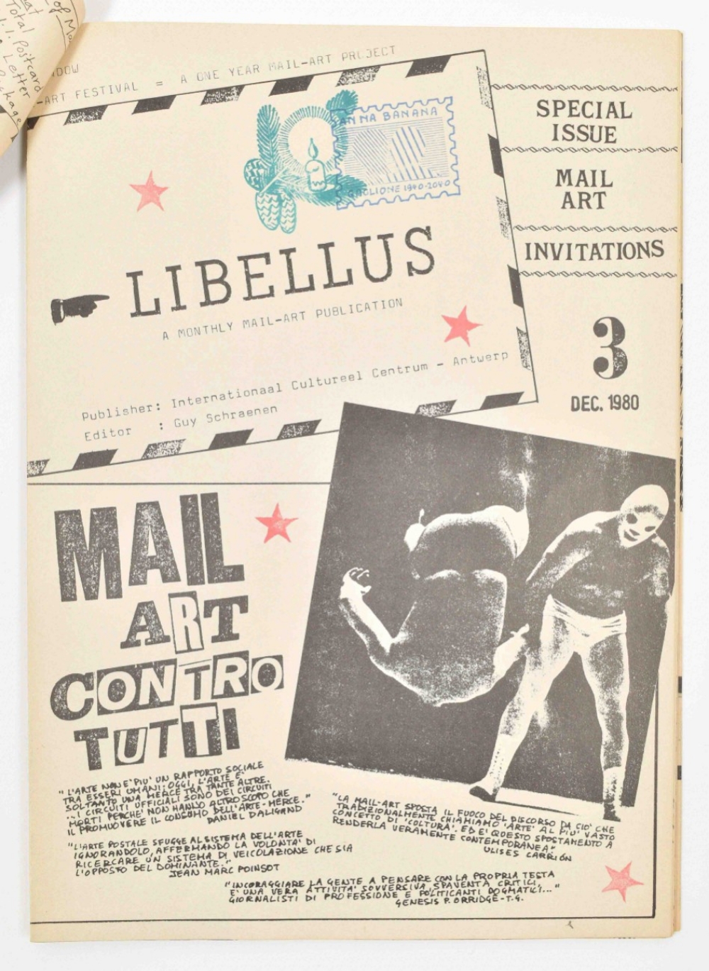 Guy Schraenen, Libellus, A monthly mail-art publication. Complete run Nos.1-12 - Image 5 of 8