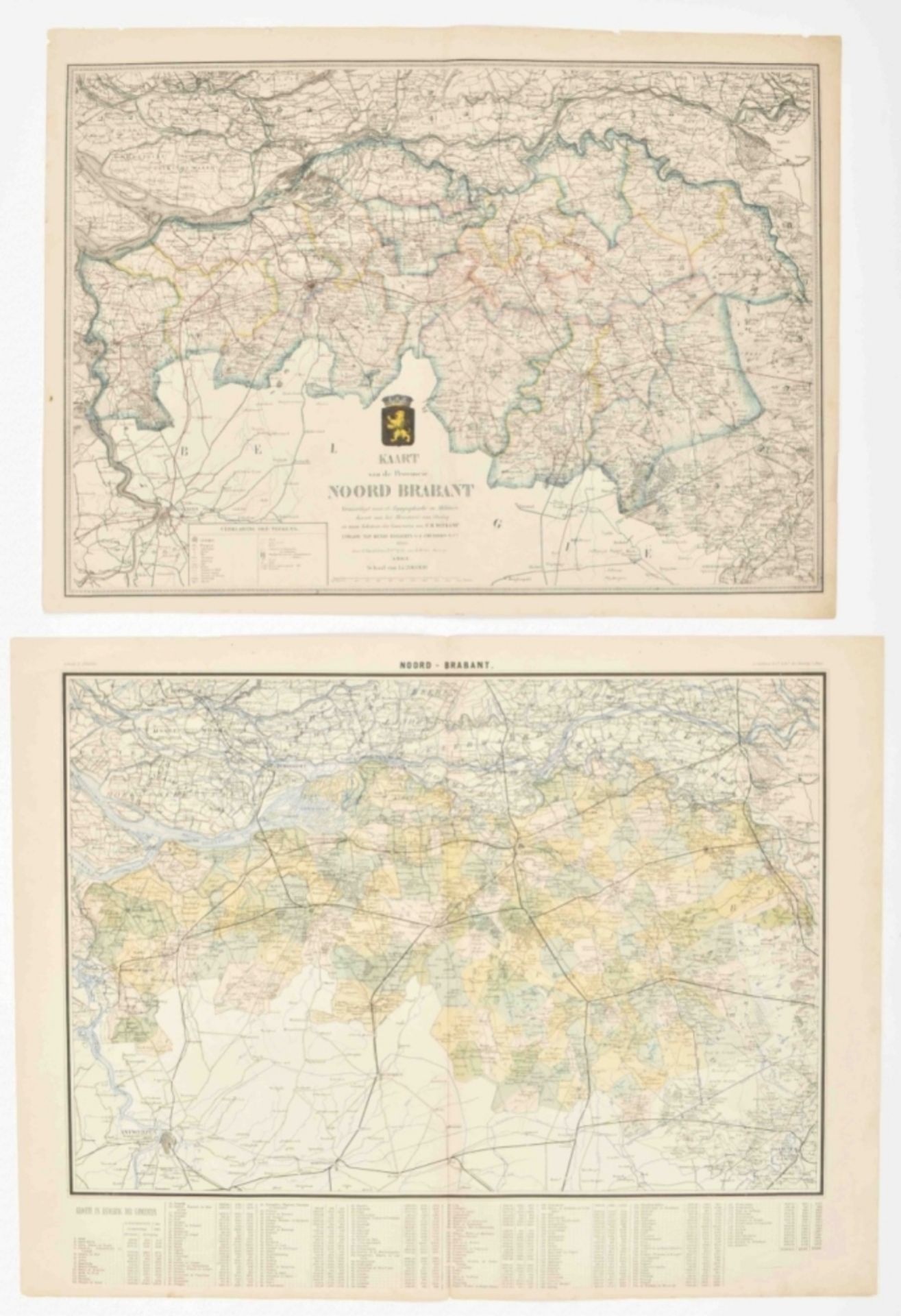 Ten maps: Brabantiae Ducatus in suas Praefecturas