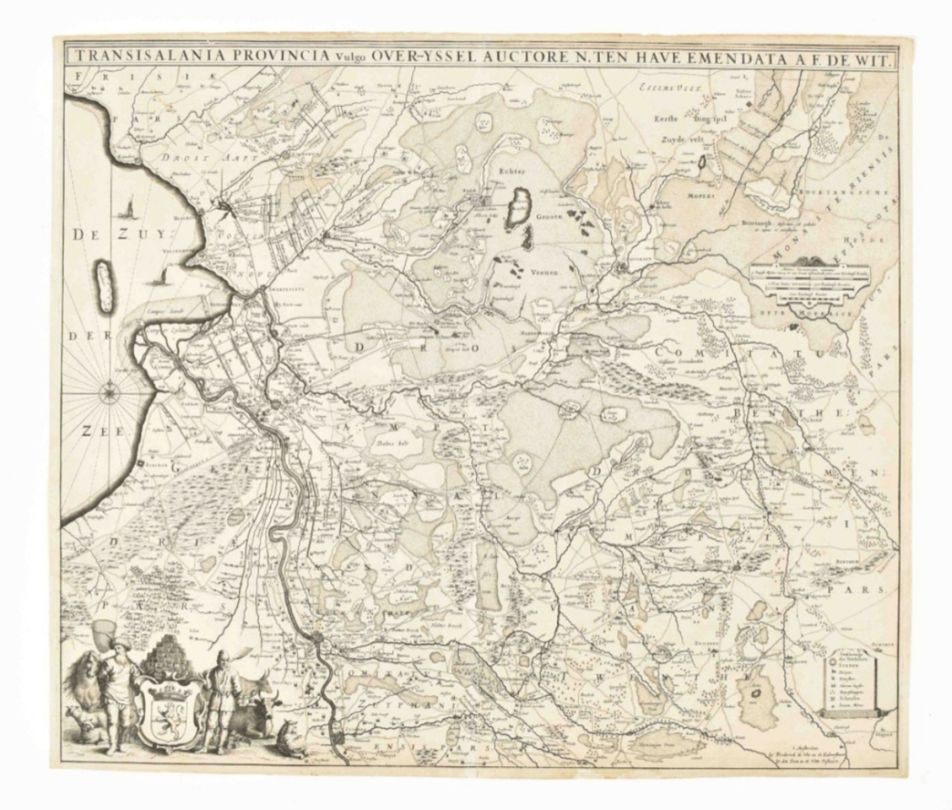 14 maps of Overijssel: N. ten Have. Transisalania Provincia - Image 4 of 8