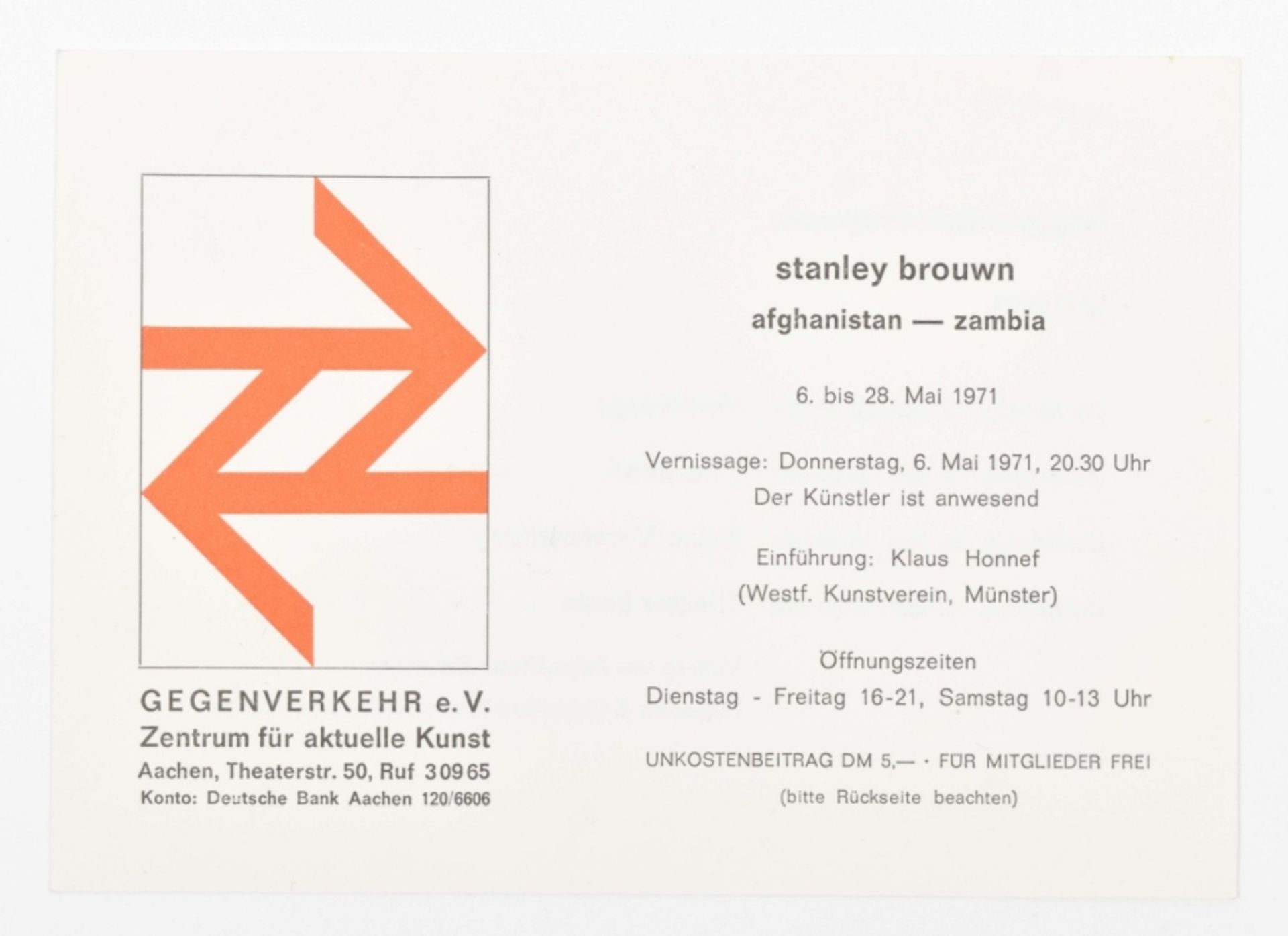 Stanley Brouwn announcement cards - Bild 6 aus 6