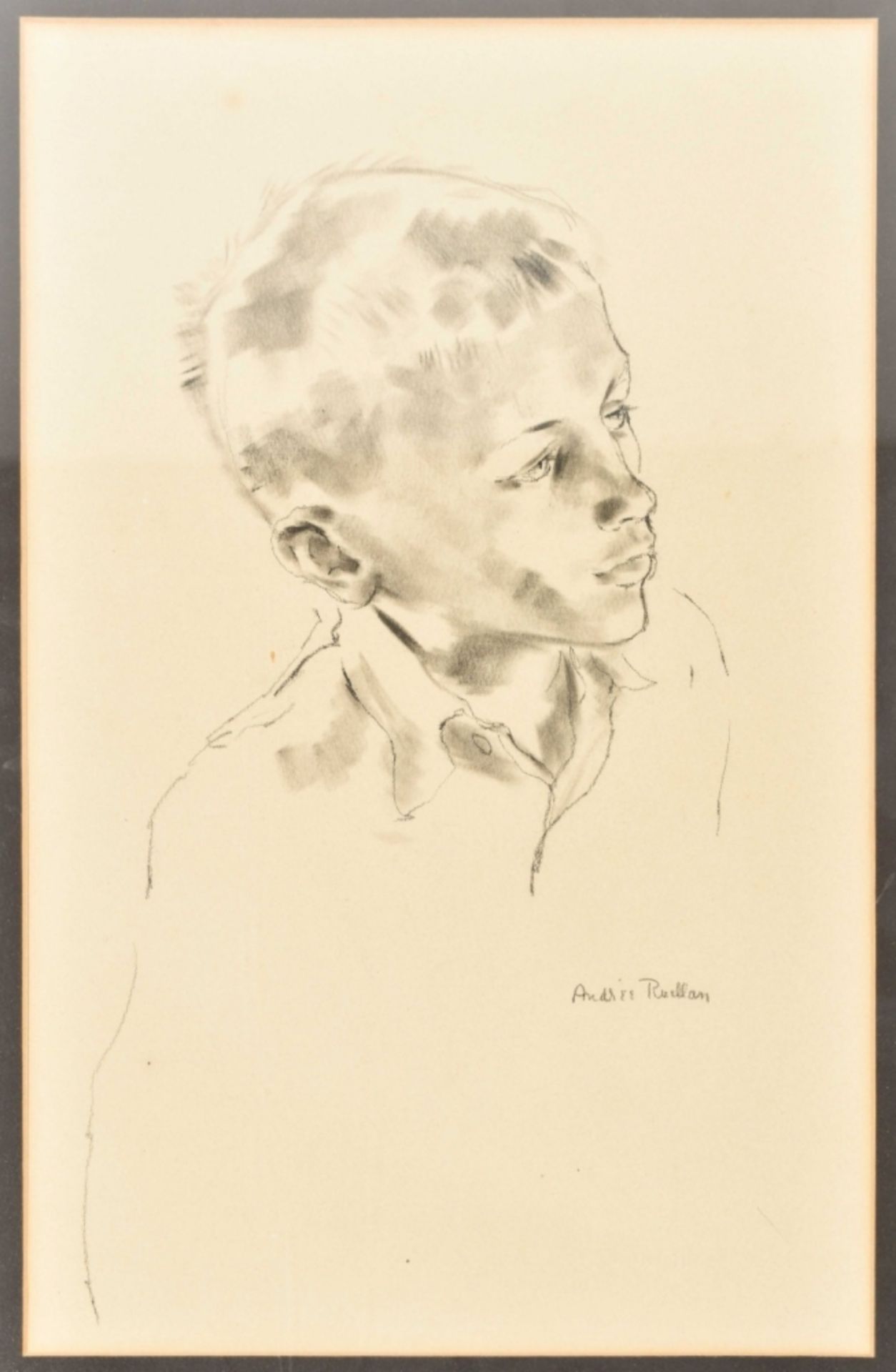 Andrée Ruellan (1905-2006). "Portrait of a boy" - Image 2 of 4