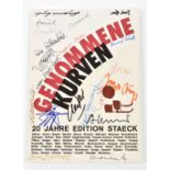 Genommene Kurven, 20 Jahre Edition Staeck, profusely signed copy