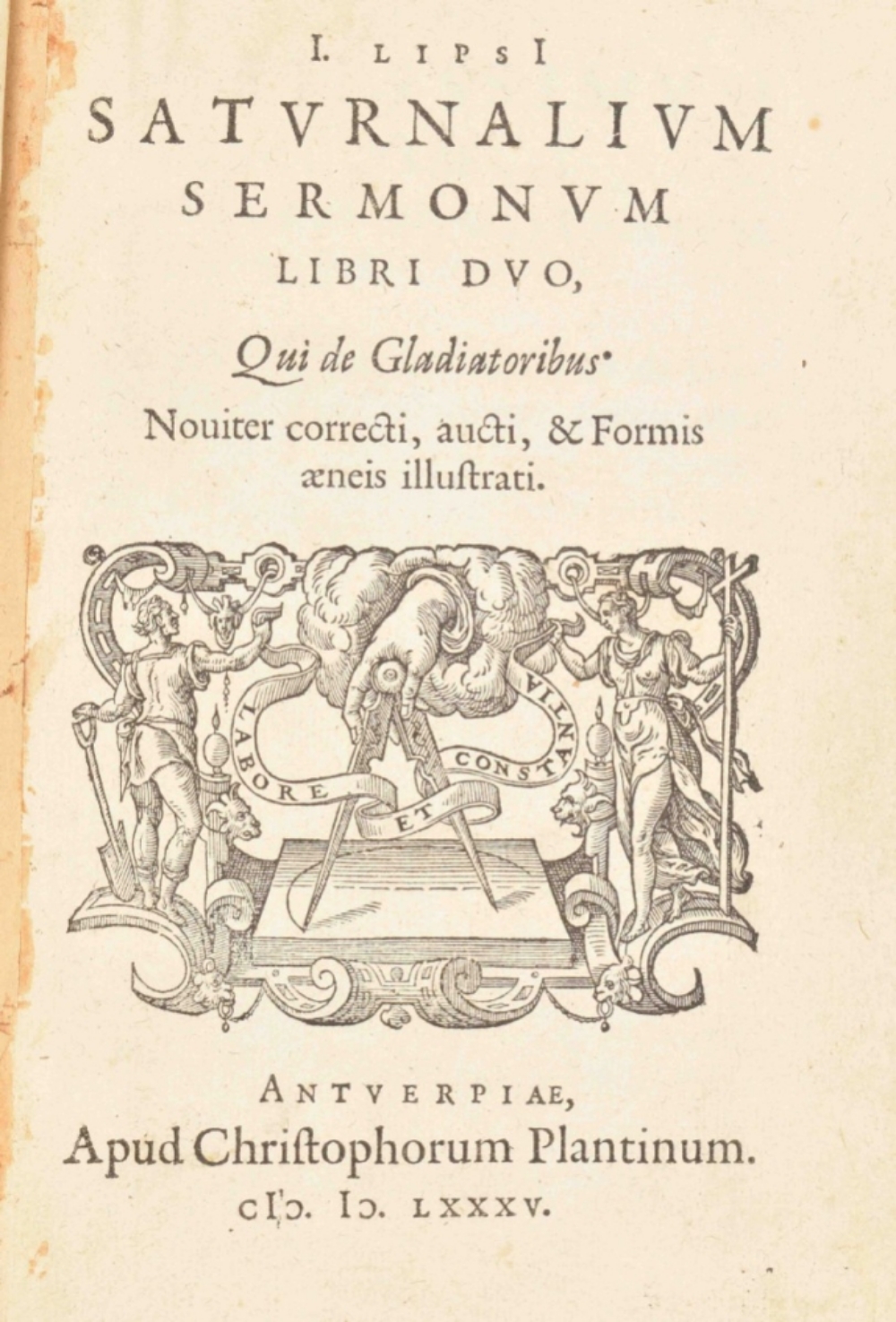 Justus Lipsius. Convolute of 3 works; Saturnalium sermonum libri duo - Image 8 of 10