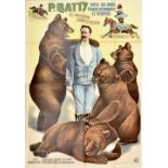 P. Batty avec ses ours comme acrobates et écuyers