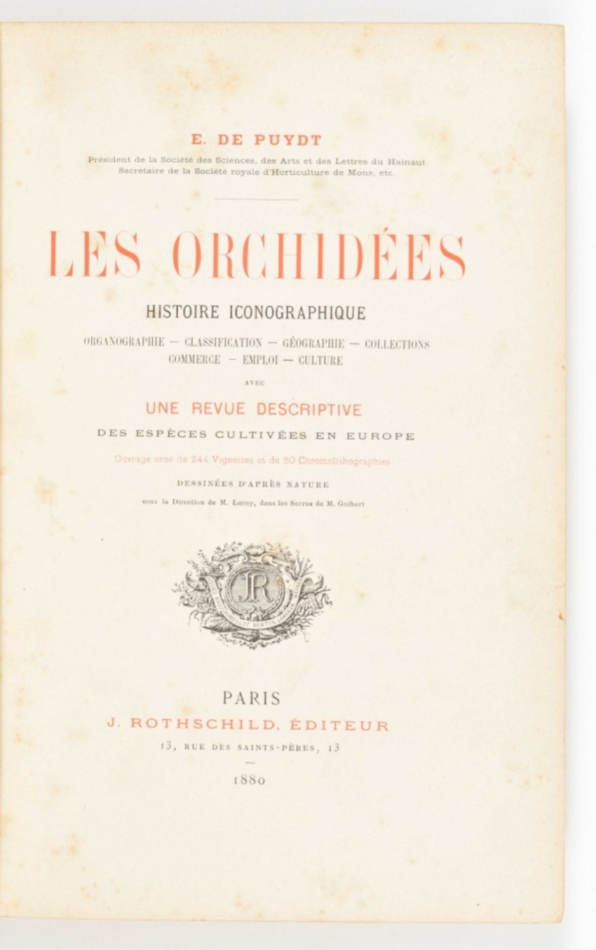 E. de Puydt. Les Orchidées, Histoire Iconographique - Image 7 of 10