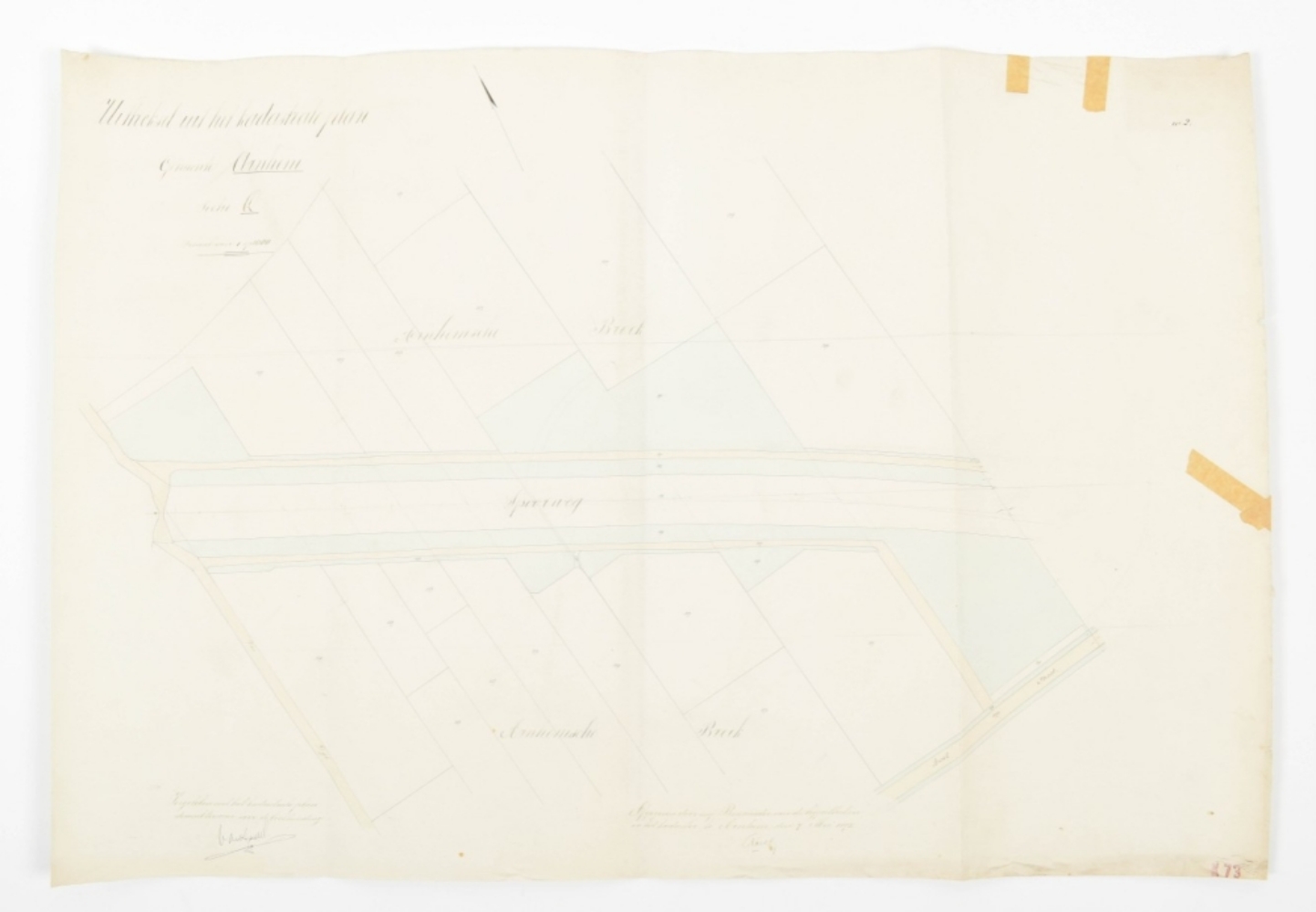 Nine manuscript maps: "Gemeente Arnhem" - Image 2 of 10