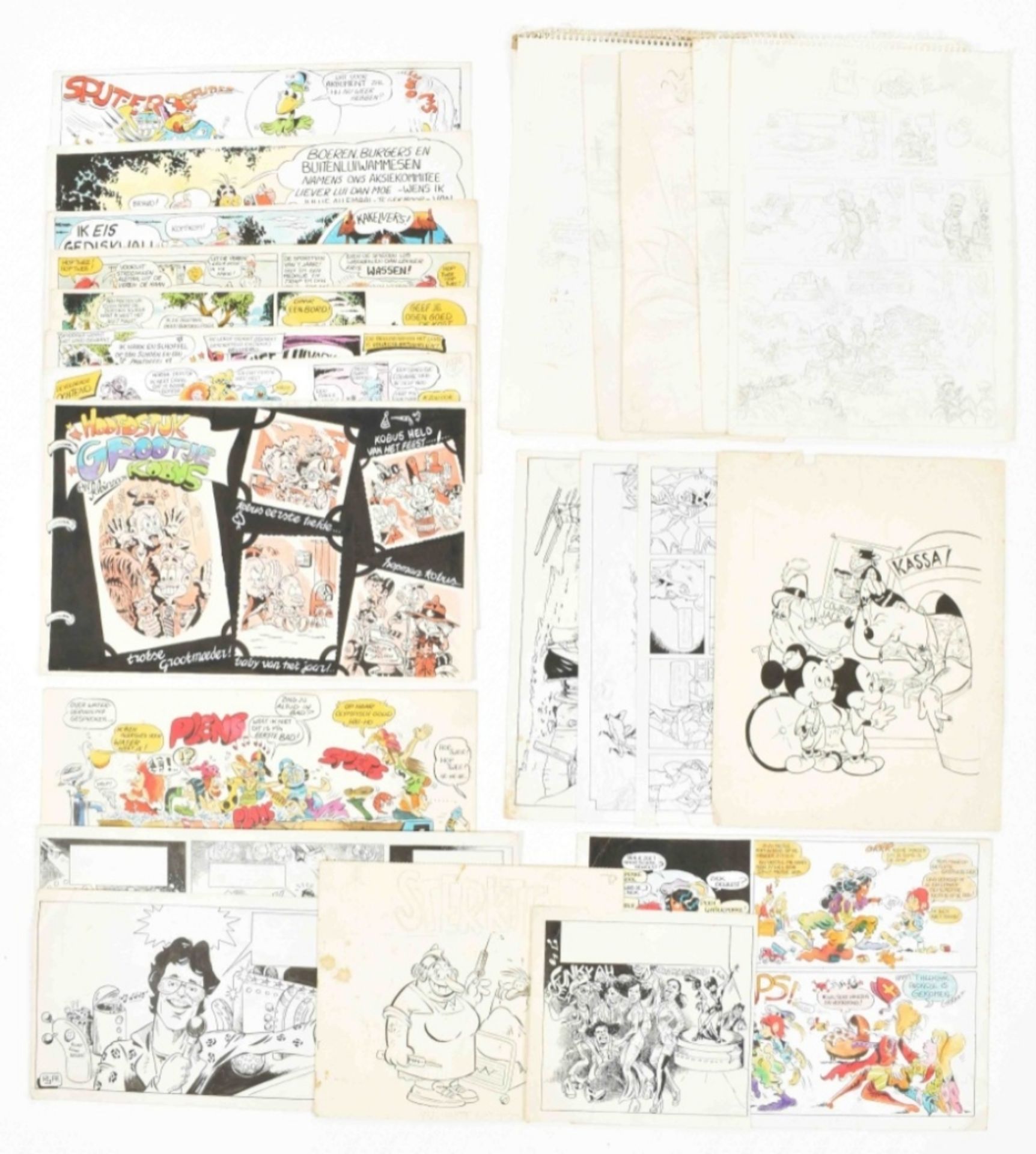 Ger Rijff (1951-2019). Comic drawings and sketches