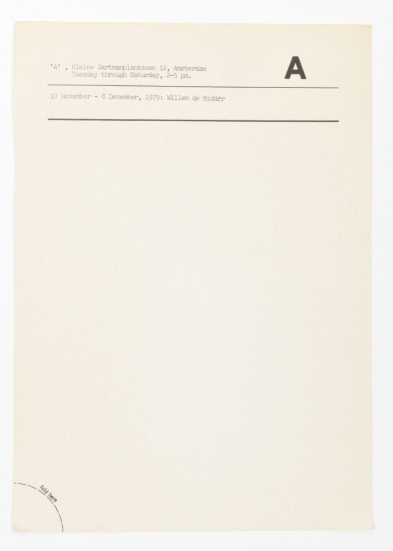 Willem de Ridder, original event card and documents - Image 2 of 10