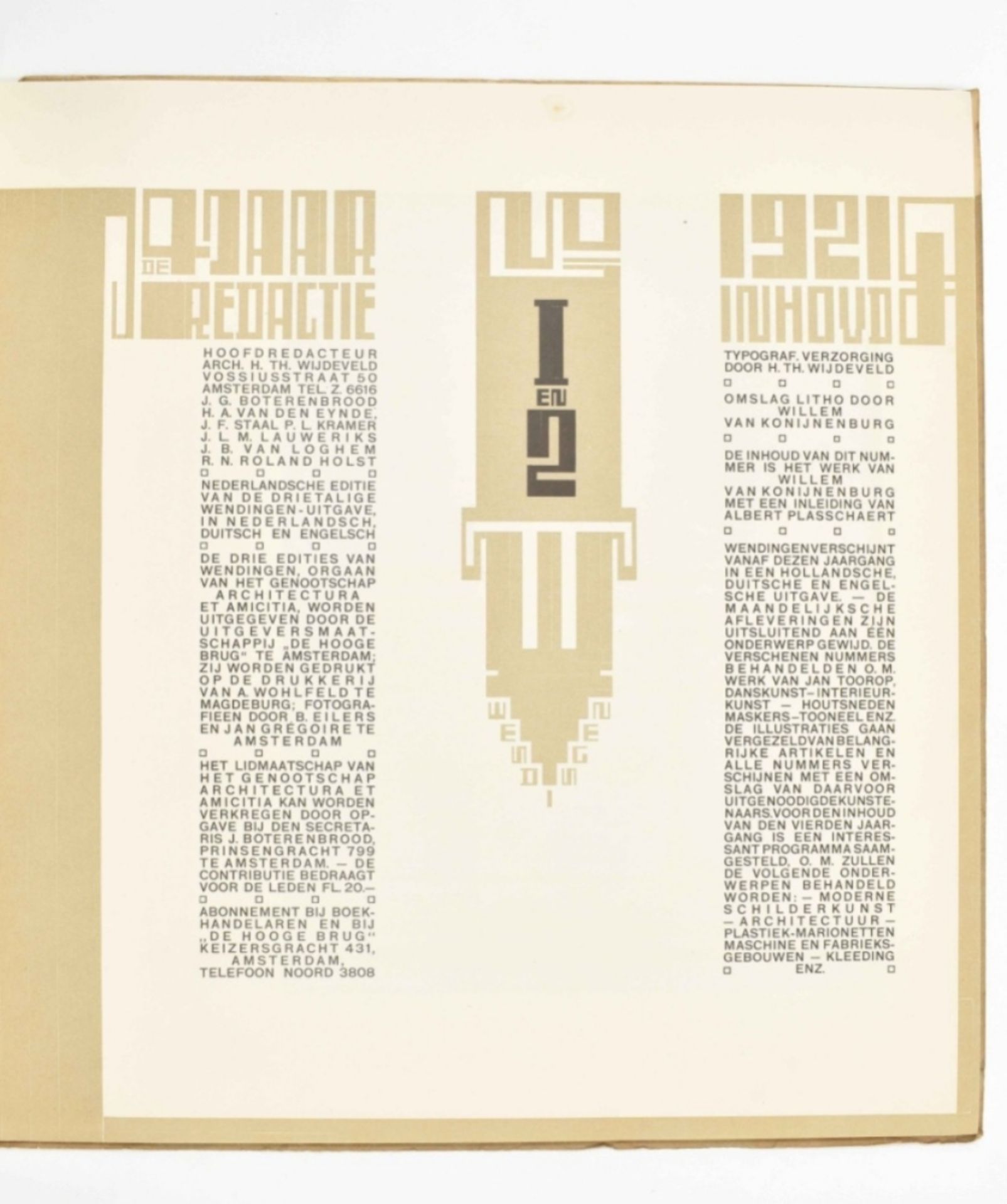 Wendingen. Maandblad voor bouwen en sieren van Architectura et Amicitia, 1921 - Image 7 of 8