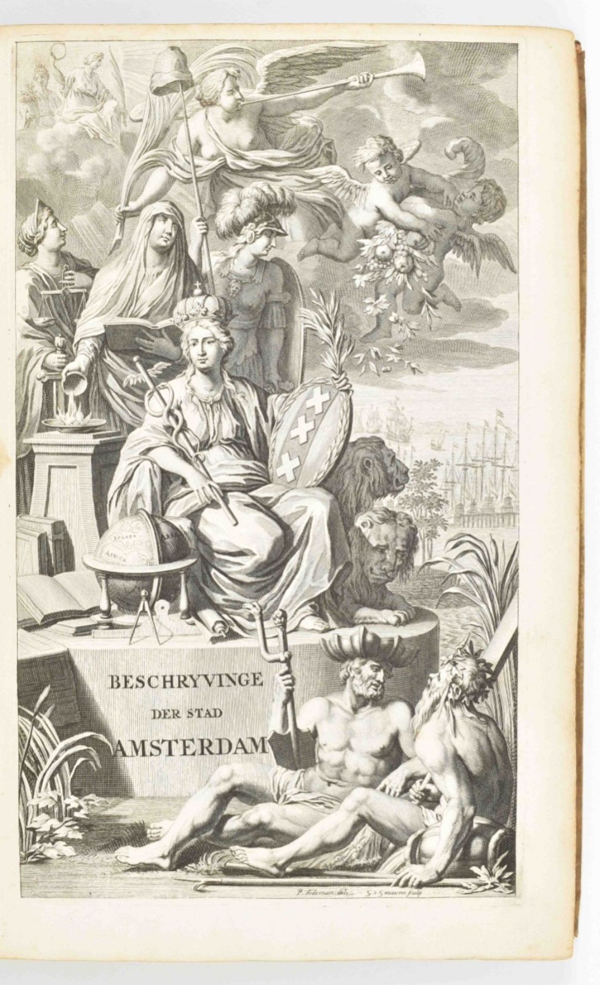 Casparus Commelin. Beschryvinge van Amsterdam, - Image 10 of 10