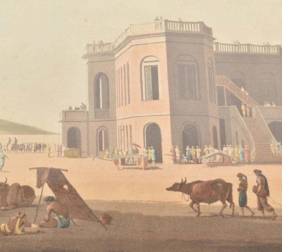 After Thomas Daniell (1749-1840). The Assembly Rooms on the Race Ground near Madras - Image 5 of 5