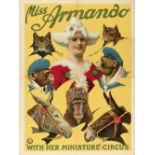 [Cats. Donkeys. Monkeys] Miss Armando with her Miniature-Circus