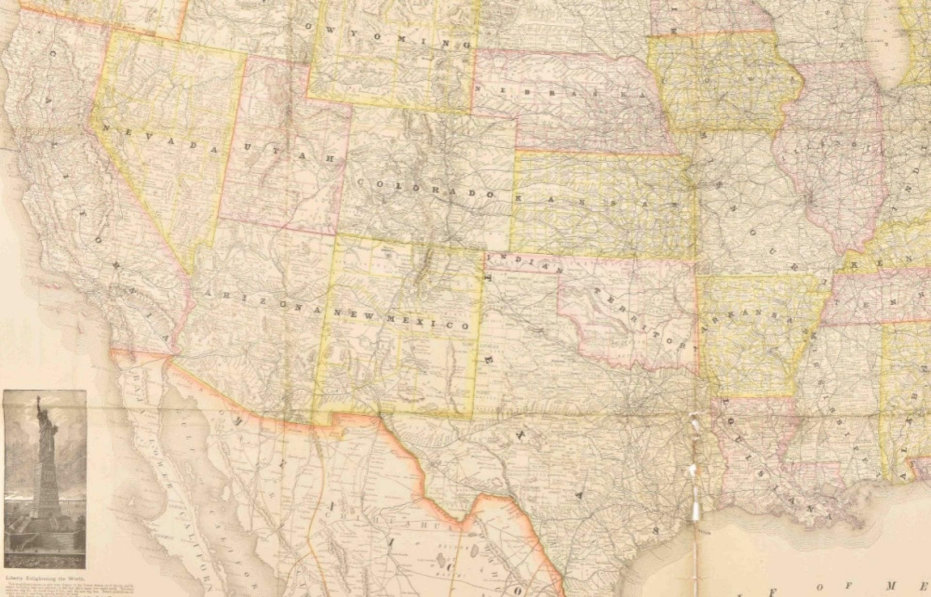 Rand McNally and Co. New Commercial Map of the United States, - Image 2 of 4