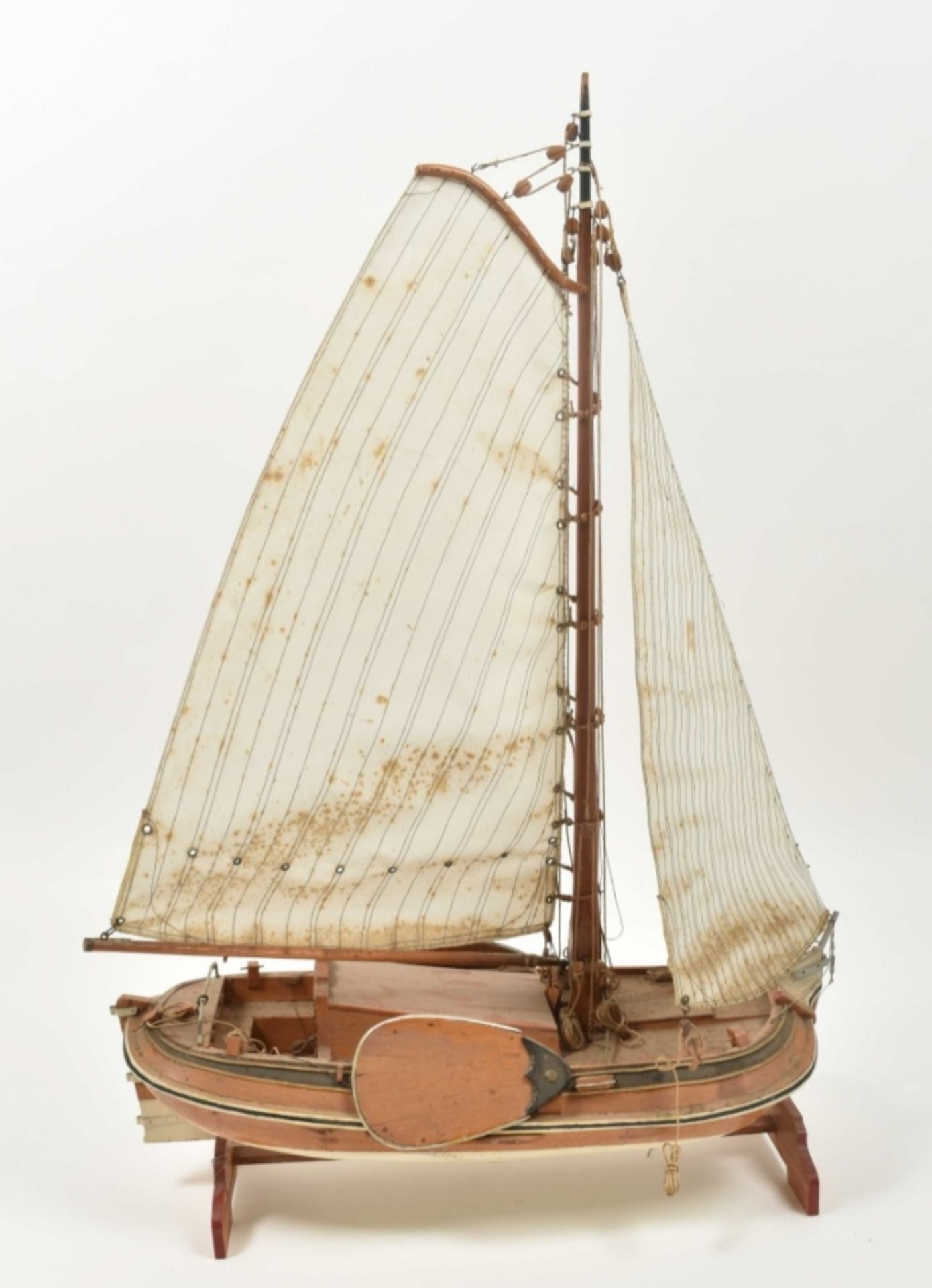 Historic model of sloop - Image 2 of 6