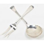 Two items: Large silver spoon