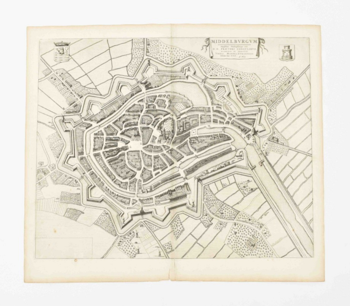 Eight maps of Middelburg: Joan Blaeu. Middelburgum - Image 2 of 9