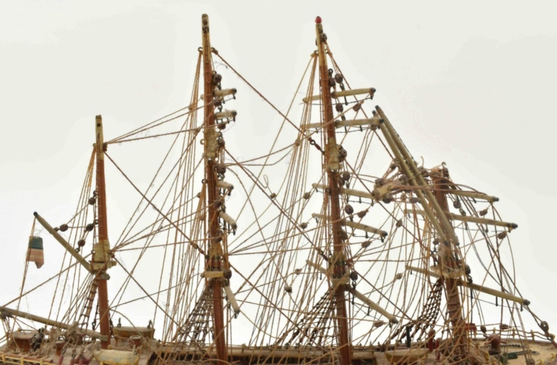 Historic model of 4 masted barque - Image 6 of 6