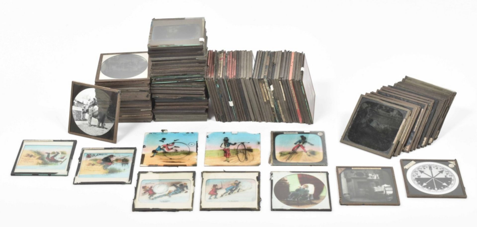 Collection of approx. 250 (col.) glass slides