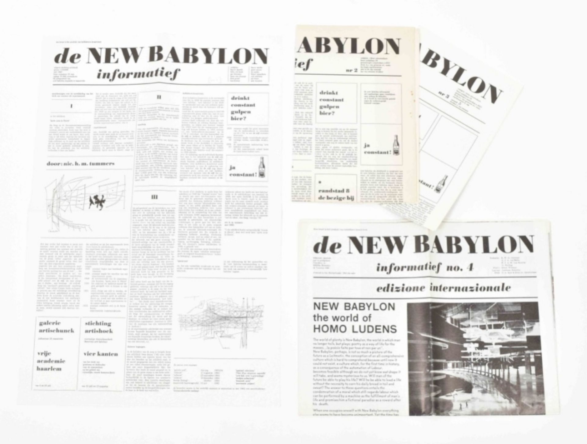 Constant, De New Babylon Informatief No.1- 4 (all published), 1965-1966