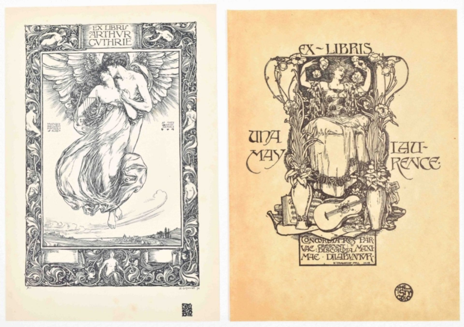 Twelve ex libris: (1-2) Emil Orlik (1870-1932) "Ex libris Dr. Rud. Neumann" - Bild 3 aus 9