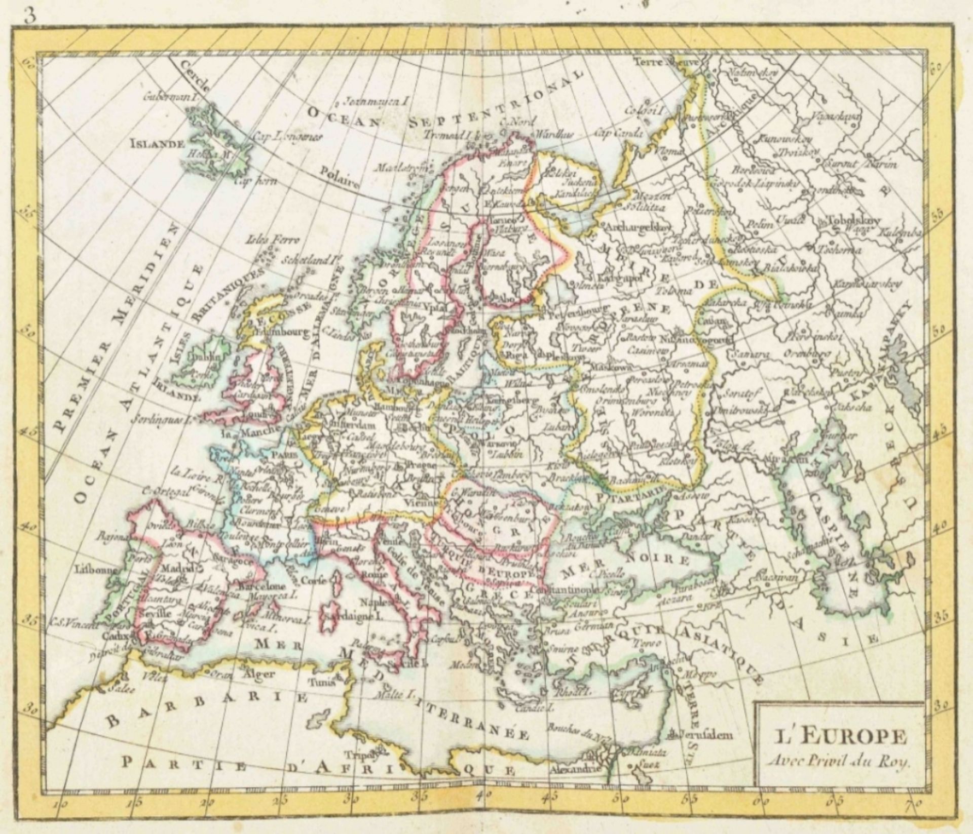 G.A. Rizzi-Zannoni. Atlas géographique contenant la Mappemonde - Image 7 of 8