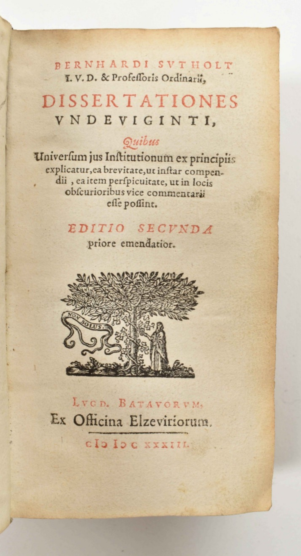 Four titles: Bernhardi Sutholt. Dissertationes Undeviginti - Image 3 of 6