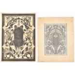 C.A. Lion Cachet (1864-1945) Three drawings: Design for a book binding