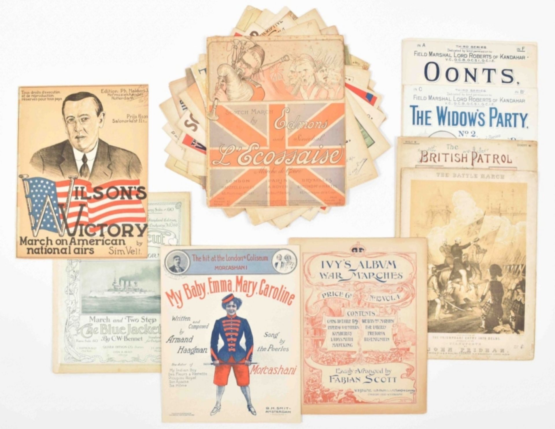 Collection of British and American military sheet music