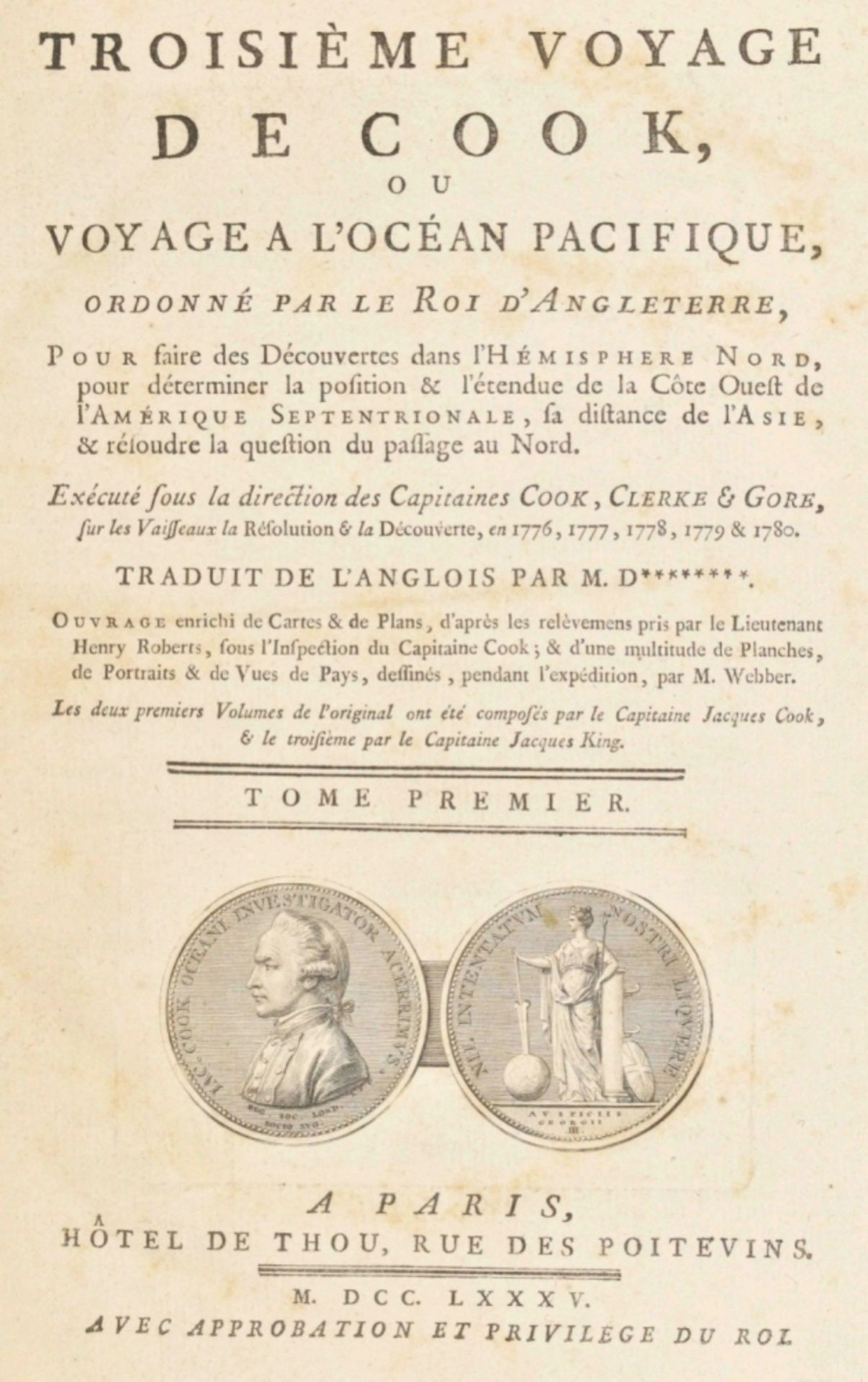 James Cook. Troisième voyage de Cook, ou Voyage a l'océan Pacifique, - Image 2 of 10