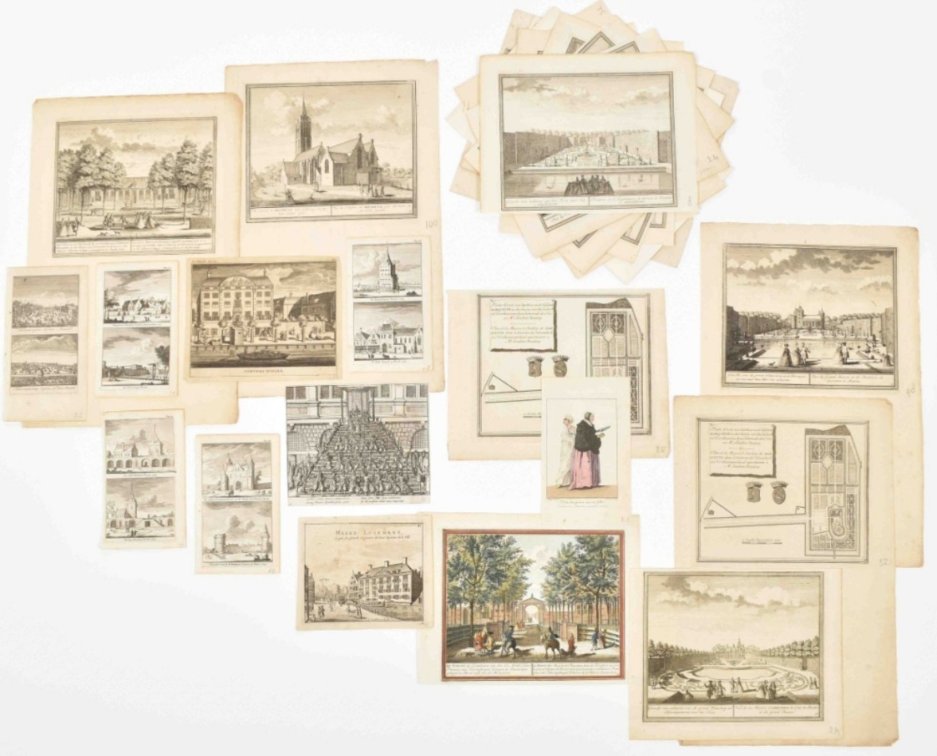 Collection of prints of Kennemerland, Amsterdam and surroundings