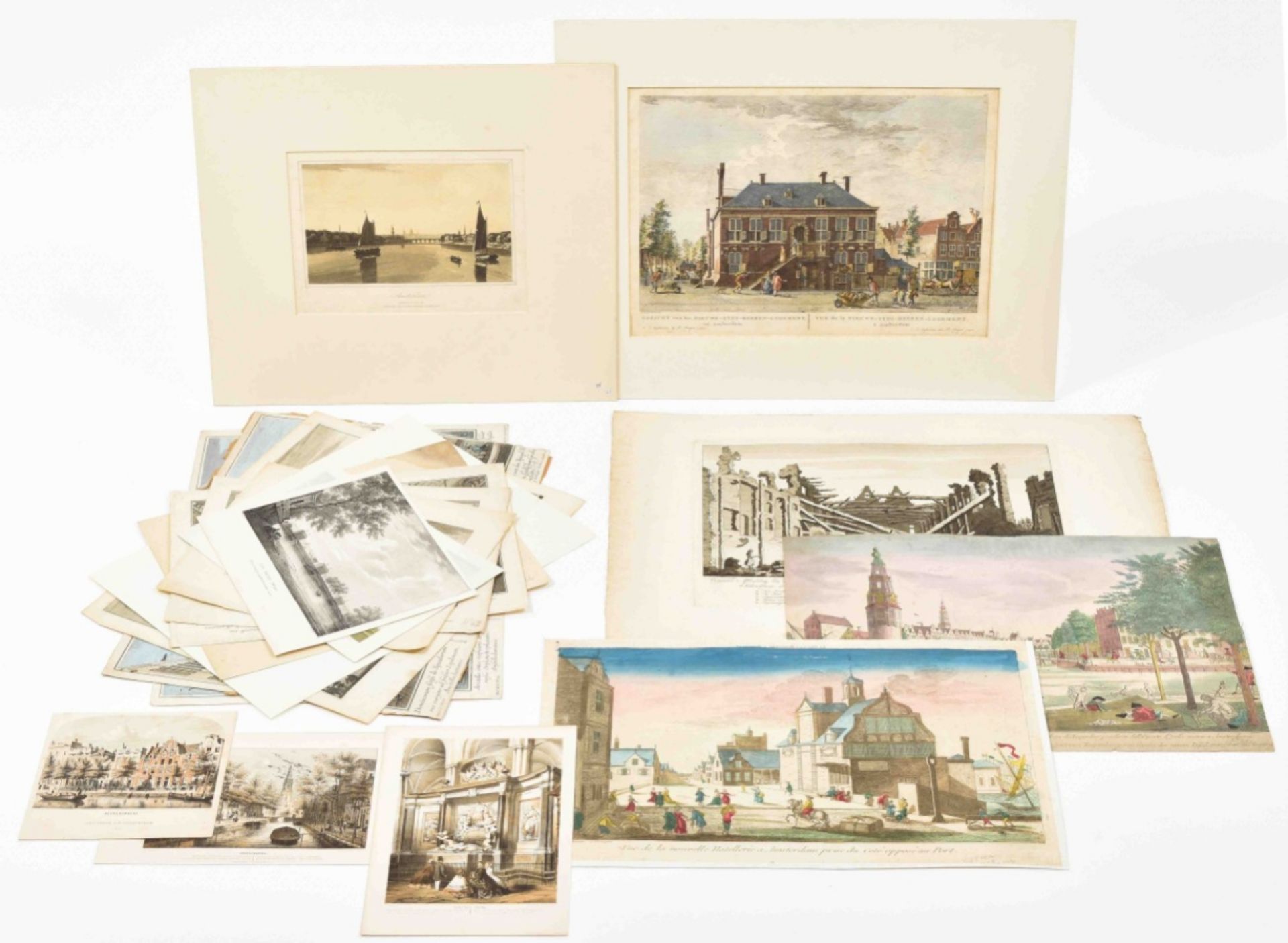 Collection of approx. 30 prints on Amsterdam