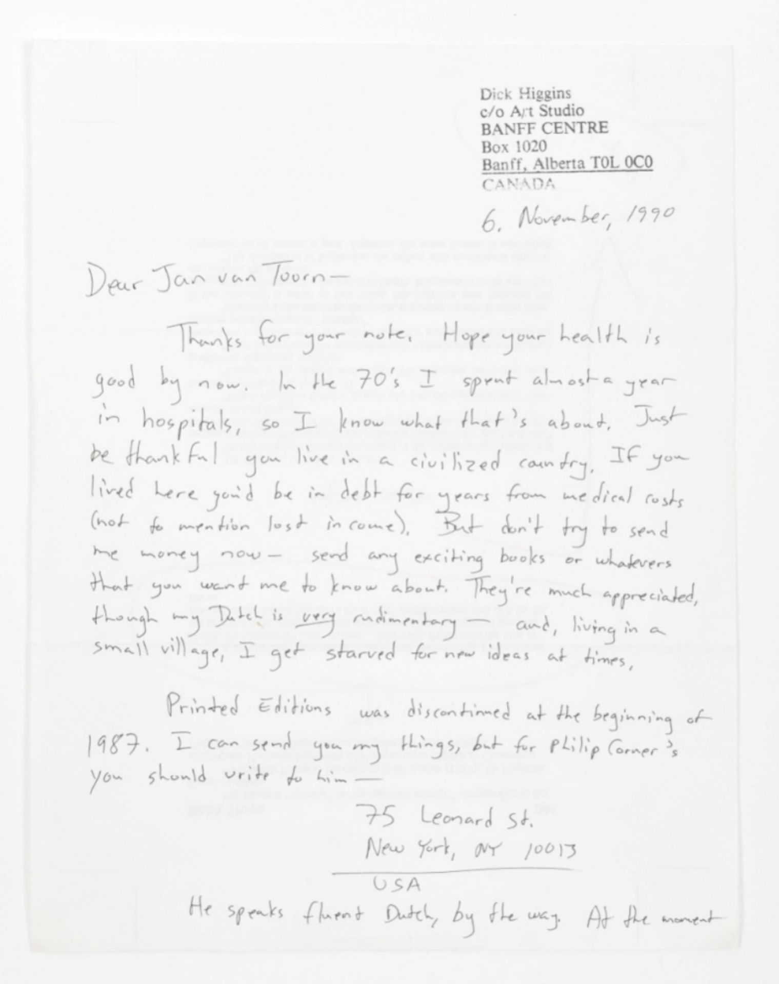 Dick Higgins, extensive correspondence with Jan van Toorn - Image 6 of 6