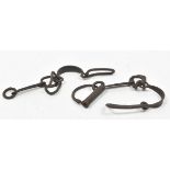 Historic forged iron footcuffs