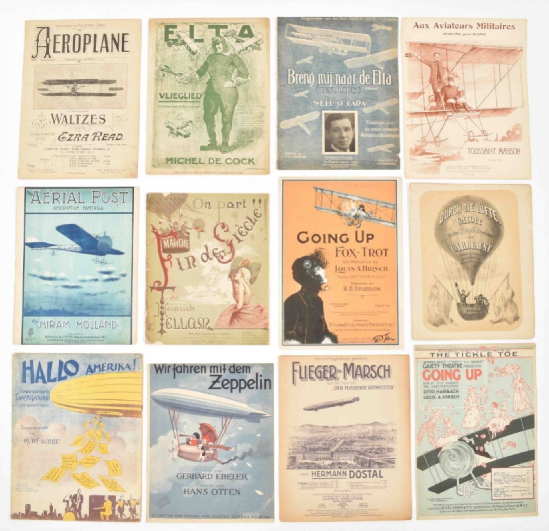 Collection of sheet music about airplanes,