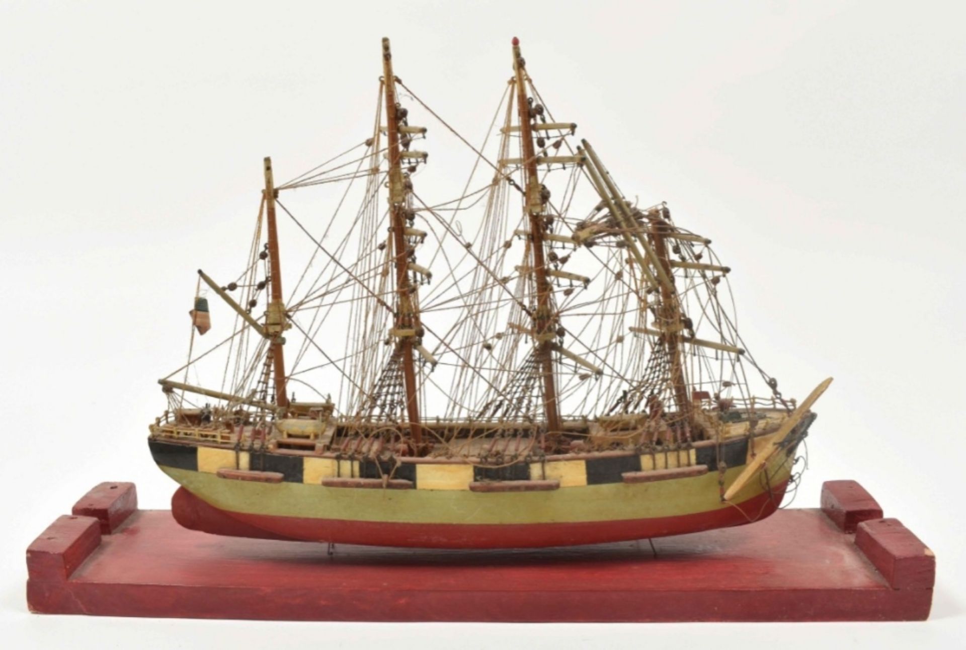 Historic model of 4 masted barque - Image 3 of 6