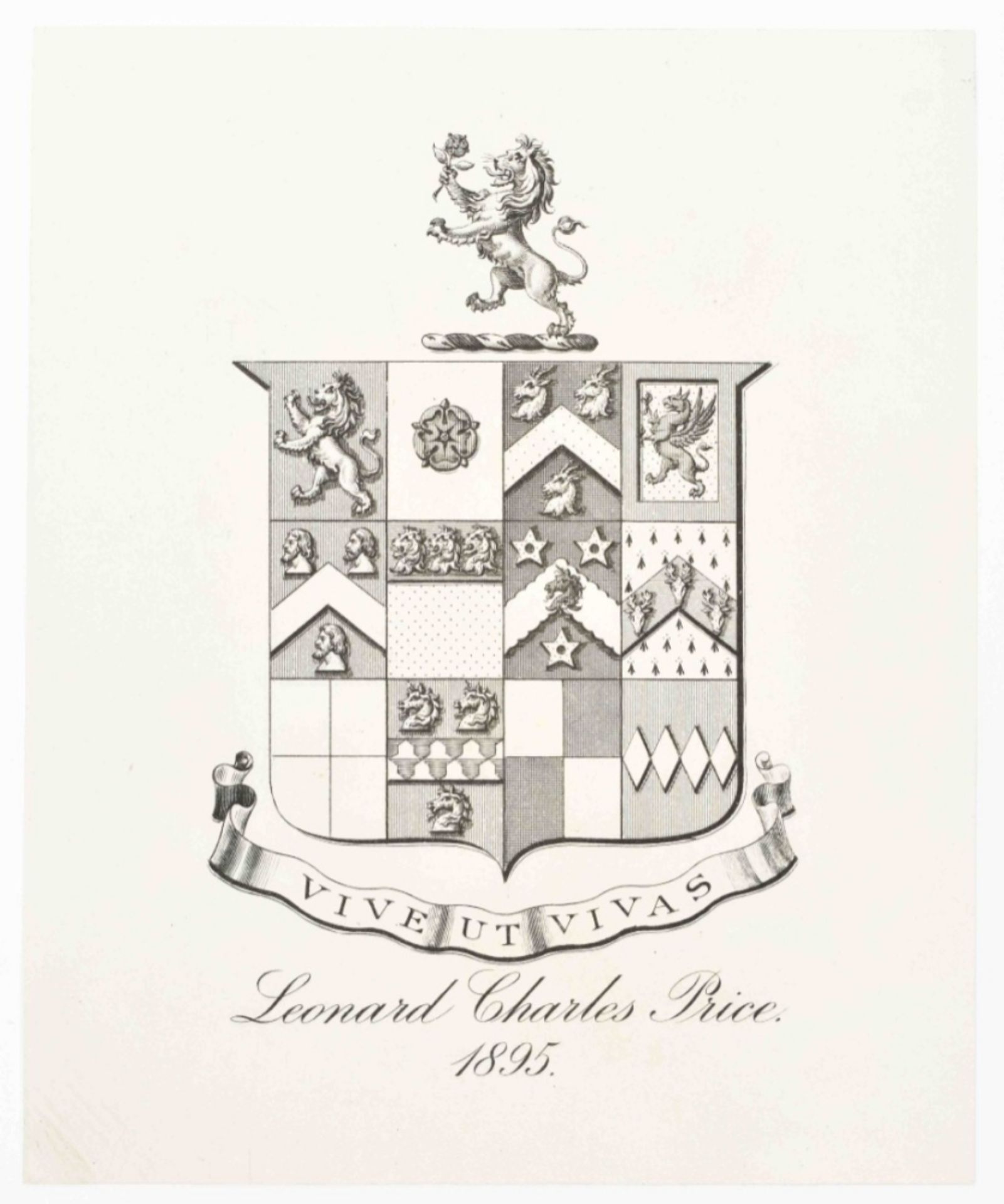 Collection of approx. 135 English heraldic ex libris - Image 5 of 7