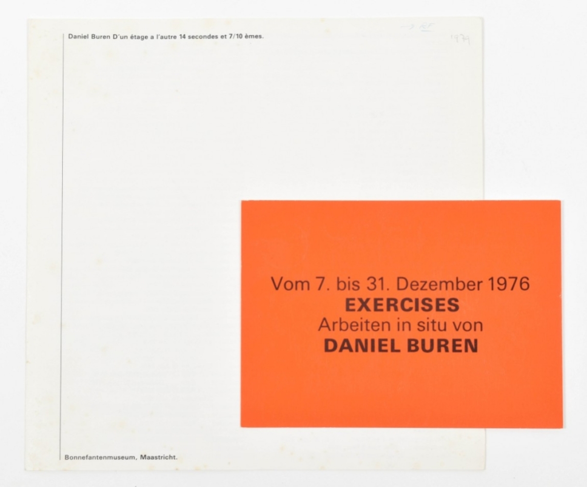 Three titles by Daniel Buren and some ephemera - Image 3 of 7