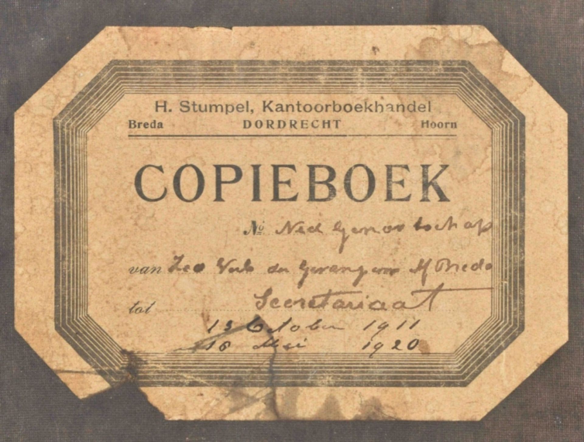 "Copieboek". Manuscript register of copies of letters - Image 5 of 8