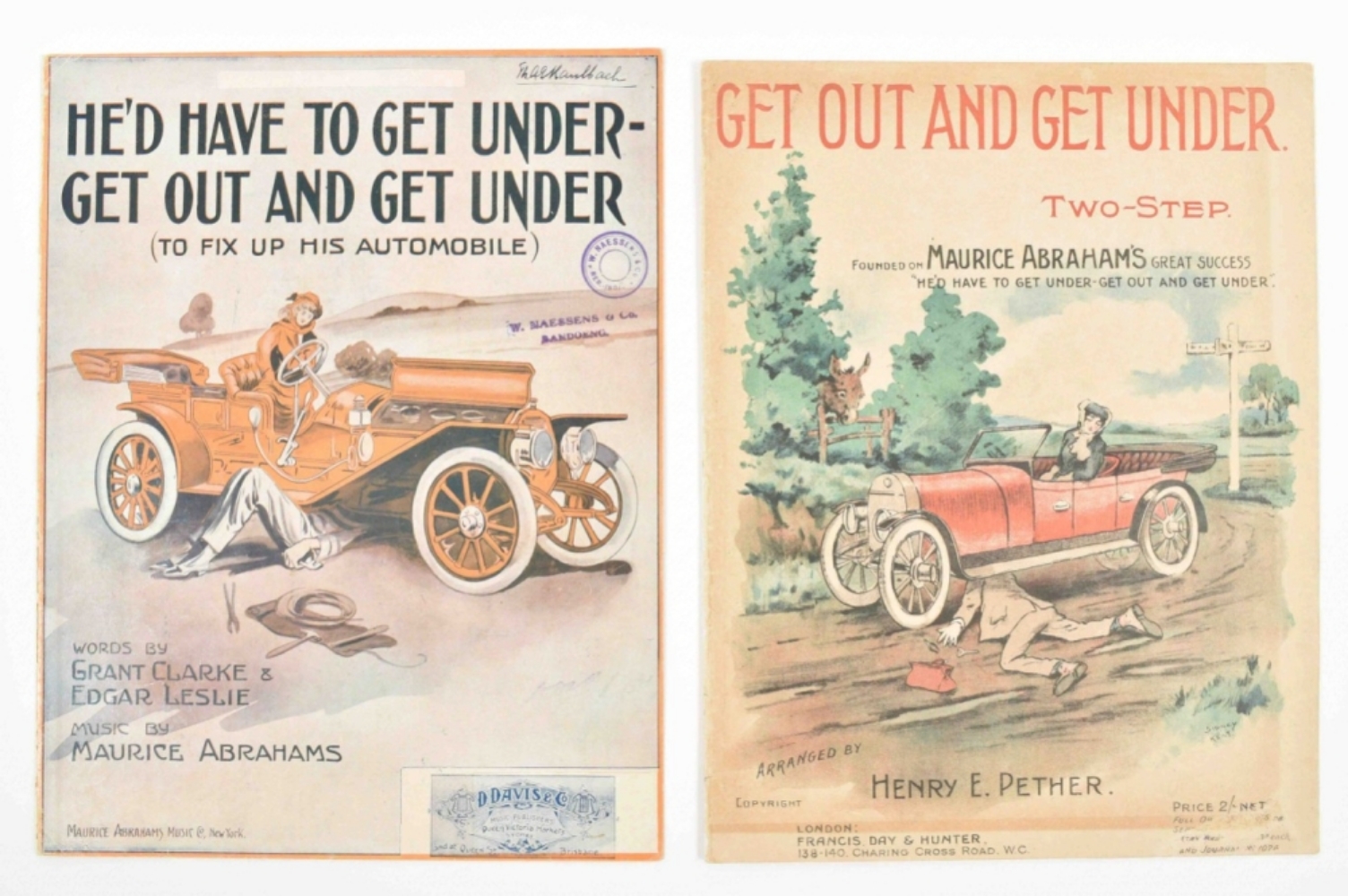 Collection of sheet music relating to cars - Image 2 of 8