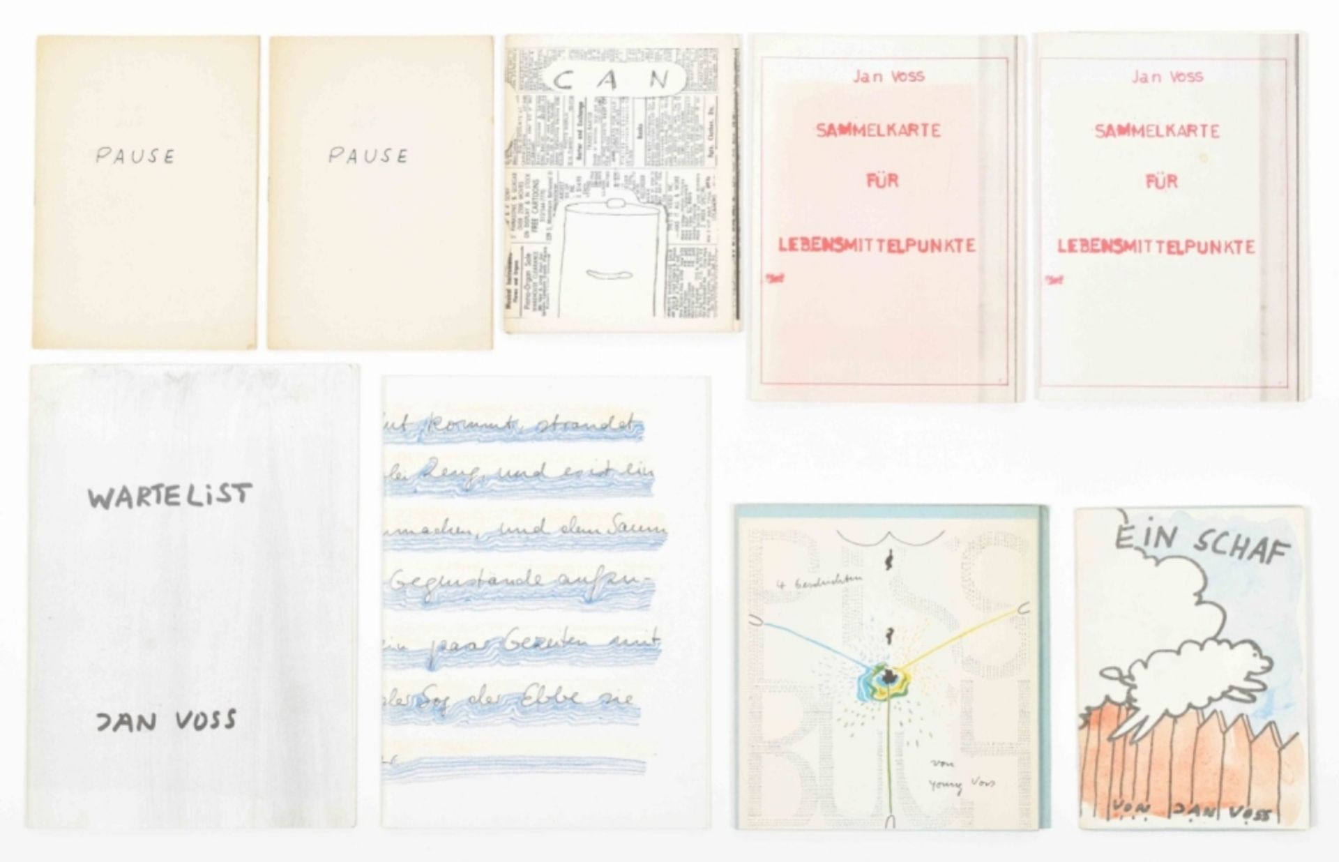 Jan Voss, large lot of small artists' books from the 1970s and 80s
