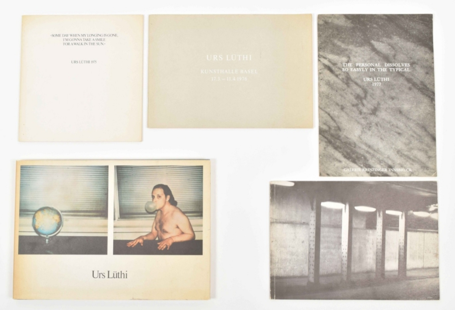 Five artists' books/catalogues by Urs Lüthi 