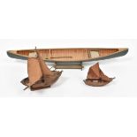 Historic model of a canoe