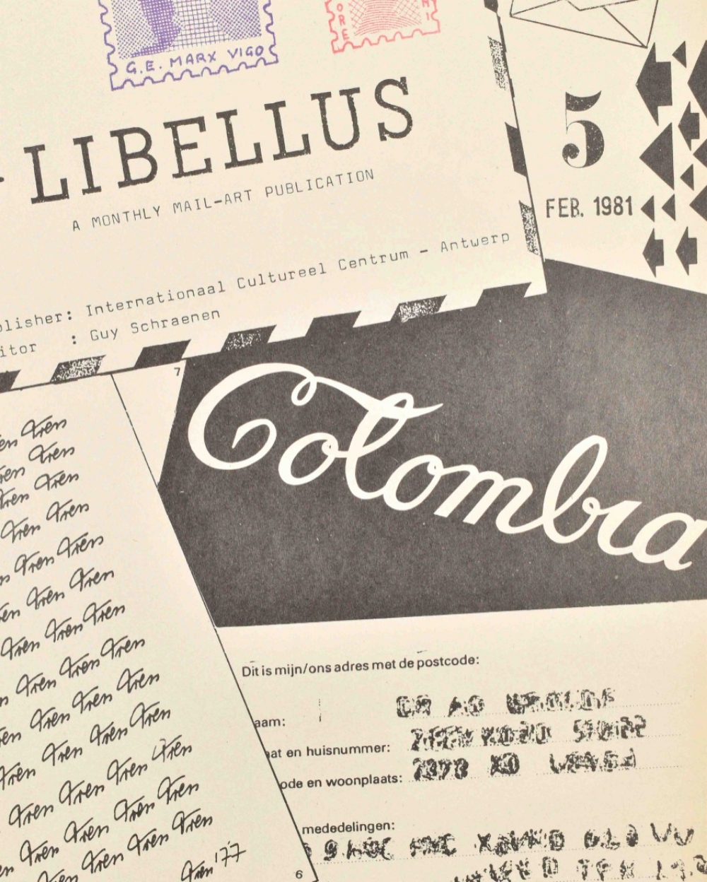 Guy Schraenen, Libellus, A monthly mail-art publication. Complete run Nos.1-12 - Image 7 of 8