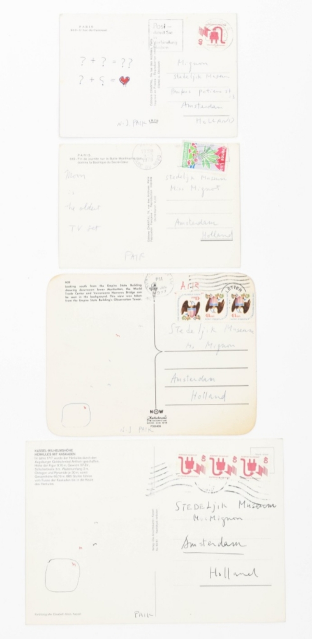 Nam June Paik ephemera from the collection of Dorine Mignot and Wim Beeren - Image 2 of 9