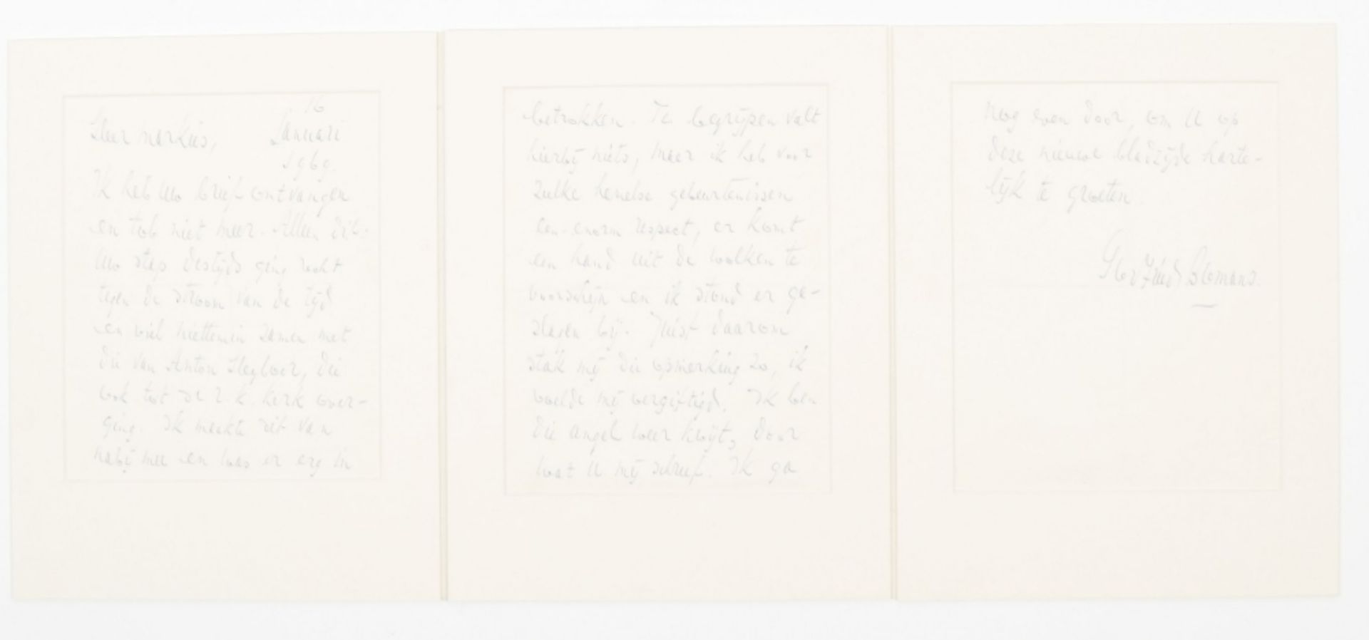 Godfried Bomans. Brief aan Markies van het Reve - Image 6 of 6