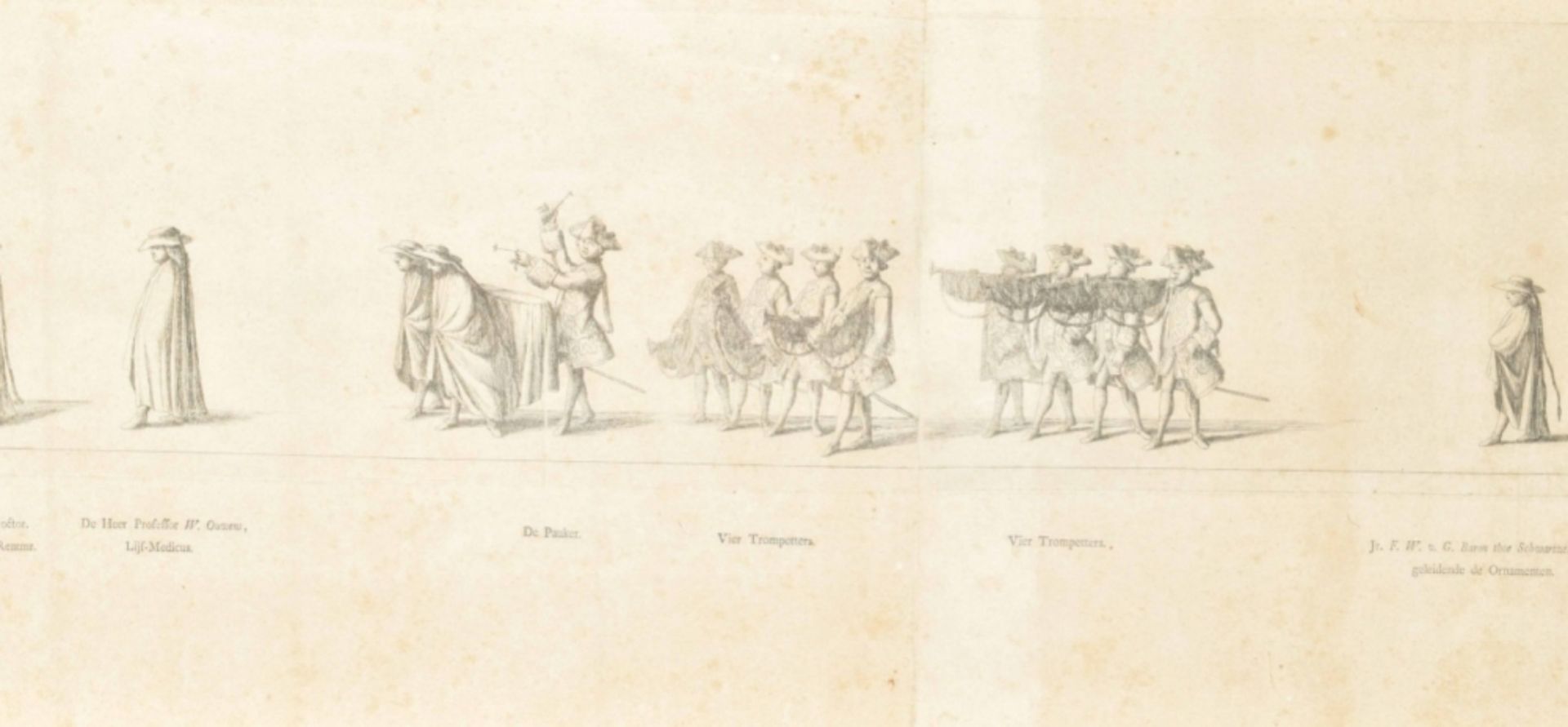 Two framed processions: Nauwkeurige afbeelding der lijk-statie - Image 5 of 10
