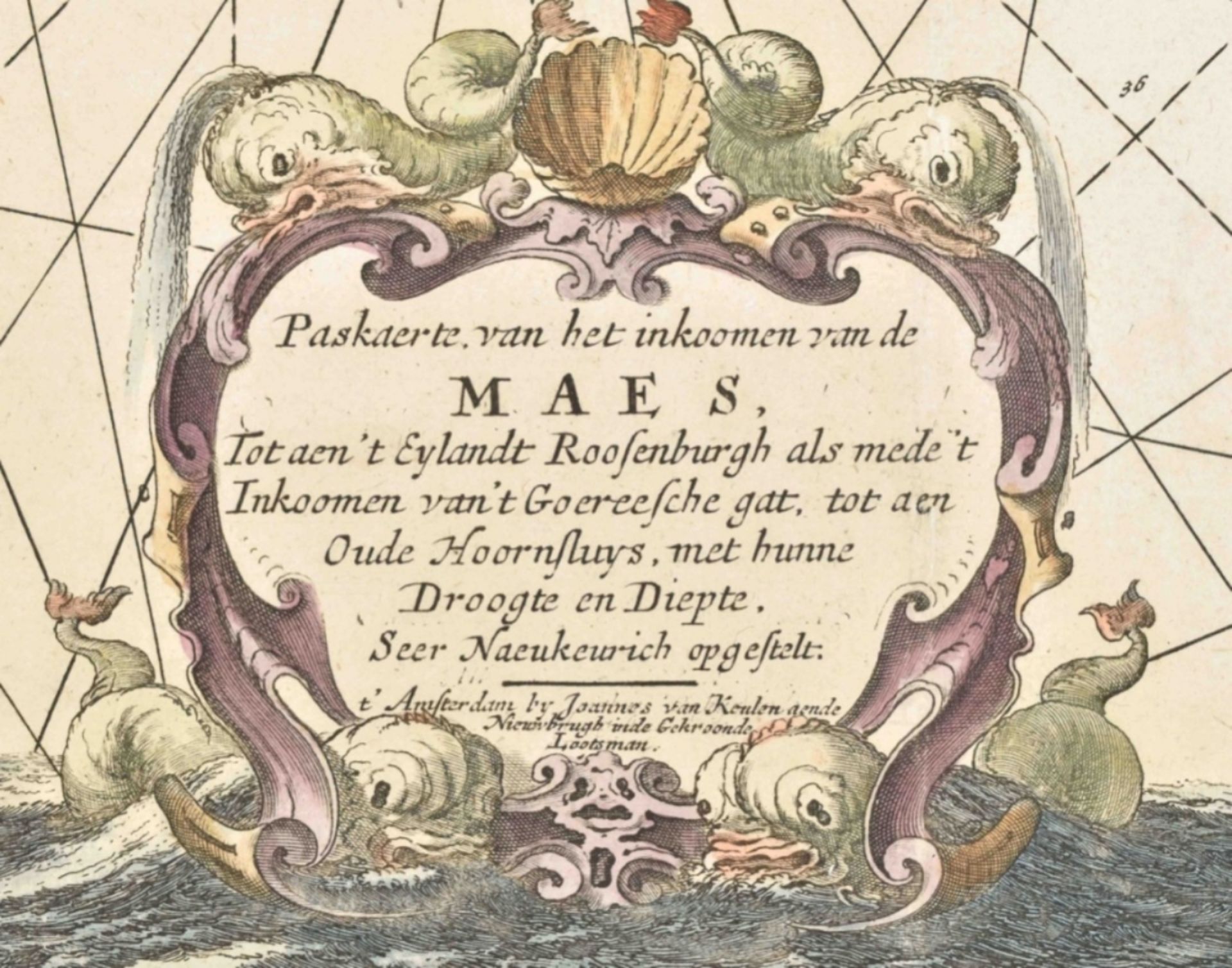 Two nautical charts: Paskaerte van het inkoomen van de Maes, - Image 3 of 6