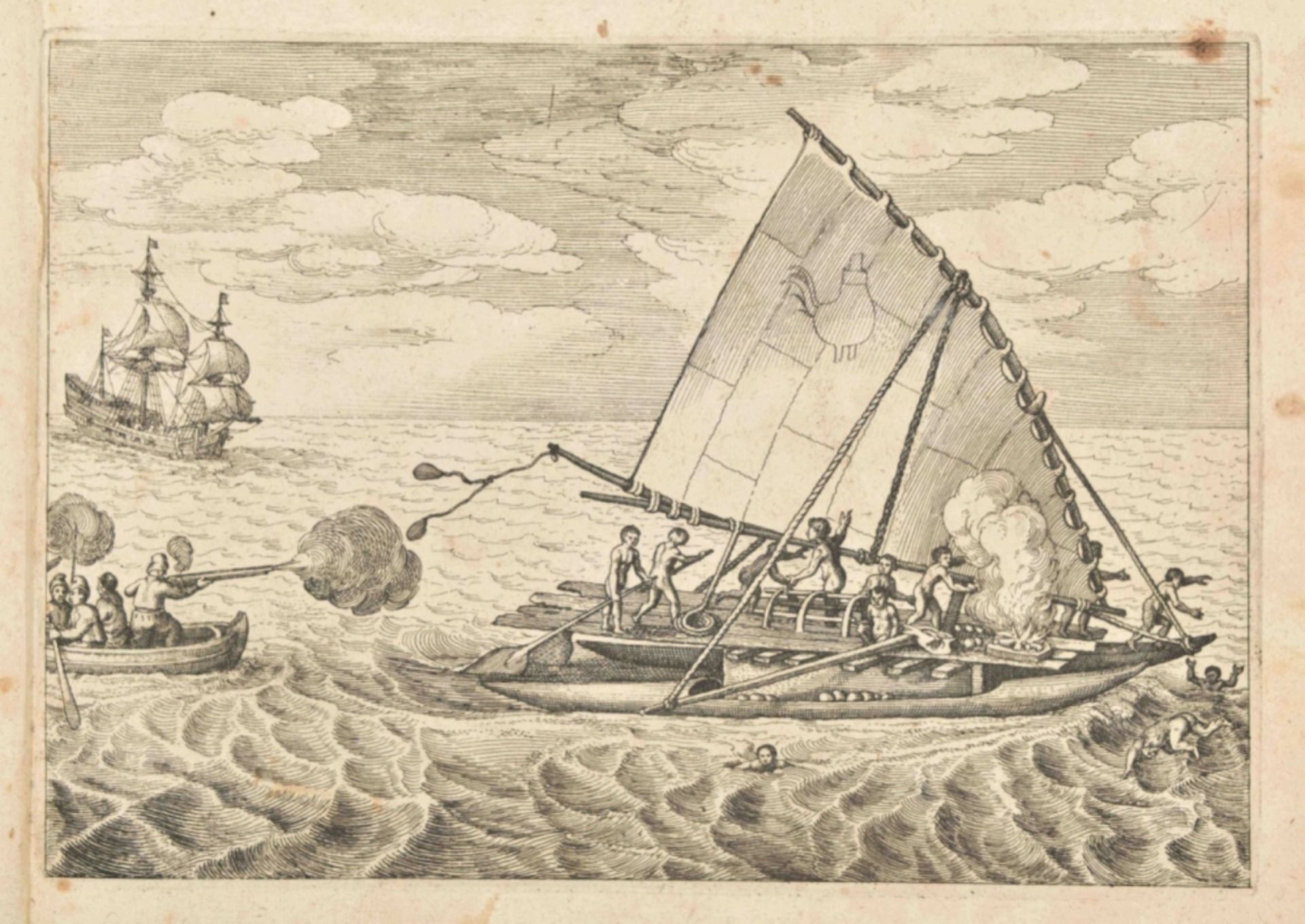 Willem Cornelisz. Schouten. Historische Beschreibung der wunderbarlichen - Image 6 of 10