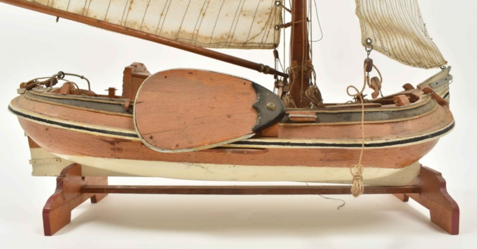 Historic model of sloop - Image 3 of 6